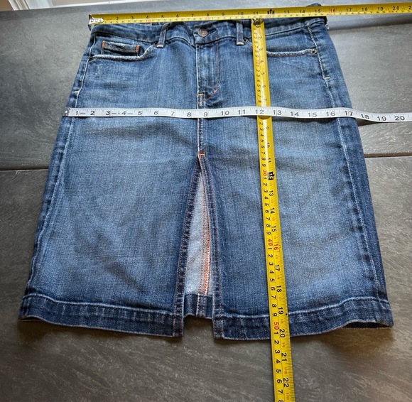 Citizens of Humanity Denim Sophia #300 Stretch Knee Length Skirt Jean size 28 - Picture 7 of 9
